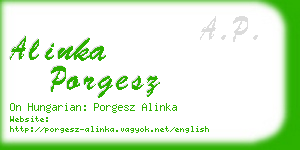 alinka porgesz business card